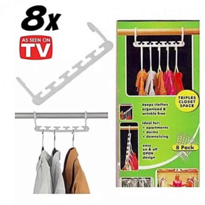 Wonder Hanger Max 8 Pack Easy Closet Space Saver